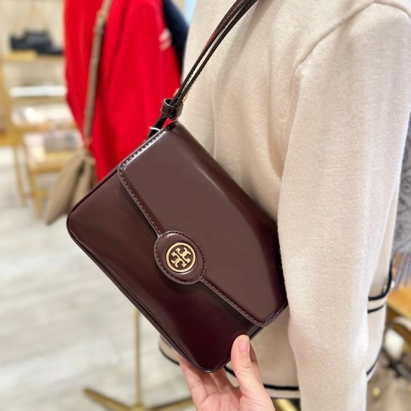 Tory Burch Handbags - Tory Burch Robinson Deep Burgundy Crossbody Bag